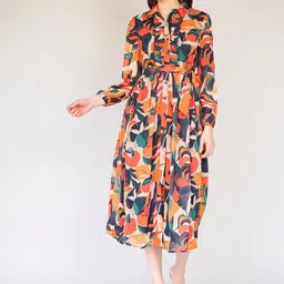 House of Sal Floral Print Fit & Flare Maxi Dress-picture-15