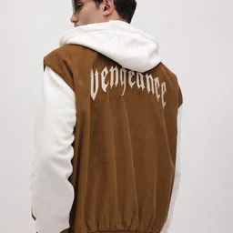 The Roadster Life Co. Typography Hooded Corduroy Varsity Jacket-image-74