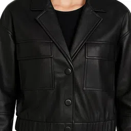 NOORA Women Leather Leather Jacket image 2