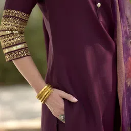 SHREE LAXMINARAYAN EXPORT Women Regular Kurta with Trousers & With Dupatta image 5