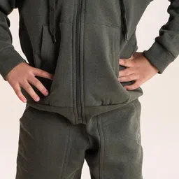 KiddoPanti Boys Hooded Neck Front Open Tracksuits image 4