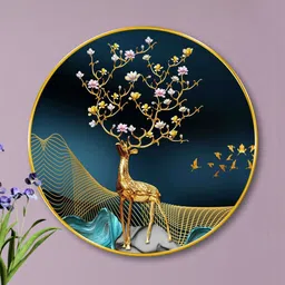 Myntra Elegant Homes Blue MDF Birds and Animals Wall Paintings-picture-41