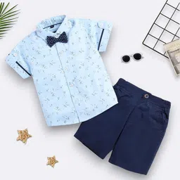 TinyBrezy Kids Printed Short Sleeves Shirt With Shorts-picture-26