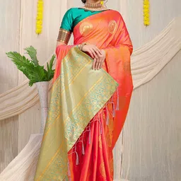amirat Woven Design Zari Pure Silk Banarasi Saree-picture-22