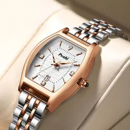 Poshi Women Embellished Dial&Bracelet Style Strap Analogue Watch POSW2-940252140026-WHITE-image-29