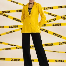 BAESD Notched Collar Single Breasted Leather Blazer-image-77