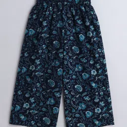 The Magic Wand Girls Floral Printed Pure Cotton A-Line Kurti With Palazzos image 2