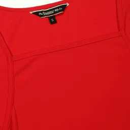 The Roadster Lifestyle Co. Women Square Neck Long SleeveFitted Top image 3