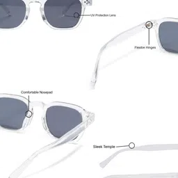 Eyejack Unisex Square Sunglasses with UV Protected Lens image 5