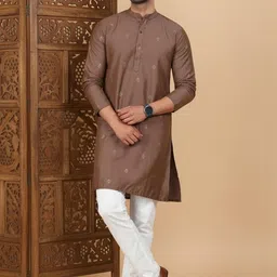 House of Pataudi Ethnic Motifs Printed Mandarin Collar Neck Straight Kurta-picture-40