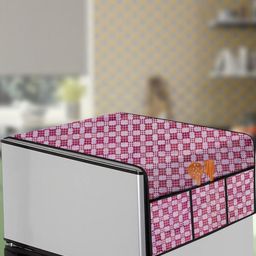 The Furnishing Tree Magenta Printed Refrigerator Cover-picture-3