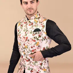 PRINTINDIA Men Printed Nehru Jacket image 5