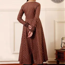 Aaghnya Women Ethnic Motifs Printed Panelled Kurta with Palazzos & With Dupatta image 3