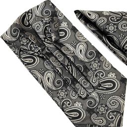 VOICI Men Printed Paisley Ascot Tie & Pocket Square Combo-picture-10