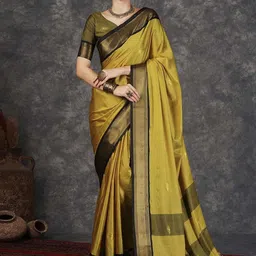 yourwish Ethnic Motifs Zari Silk Cotton Banarasi Saree-picture-15
