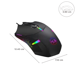 REDRAGON Centrophorus Wired Optical Gaming Mouse (7200 DPI Adjustable, Ergonomic Design, Black) image 3
