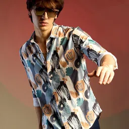 Campus Sutra Men Comfort Opaque Printed Casual Shirt-picture-28