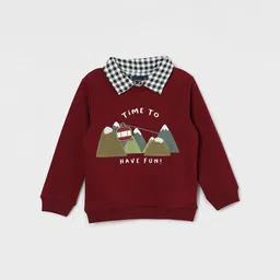 Juniors by Lifestyle Boys Shirt Collar Cotton Sweatshirt-picture-11