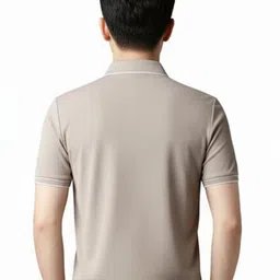 r.code by the roadster life co. R.Code by The Roadster Lifestyle Co. Men Self Design Polo Collar T-shirt image 3