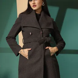 PROTEX Women Woollen Double Breasted Winter Wear Coat-image-34