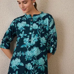 Indo Era Printed Three-Quarter Sleeves Tunic With Palazzo image 2