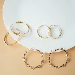 VIRAASI Oval Hoop Earrings-image-39