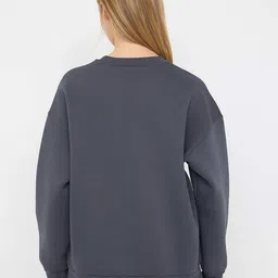 Trendyol Women Printed Round Neck Pullover Sweatshirt image 2