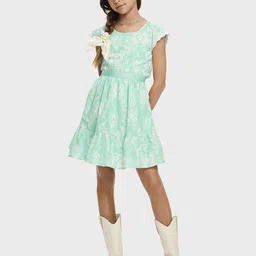 THE CHILDREN'S PLACE Girls Floral Print Fit & Flare Dress-picture-29