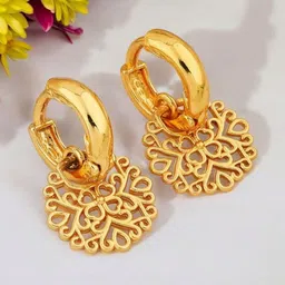 SHREE KRISHNA SHOPPING Unisex Gold-Plated Brass Earrings-picture-34