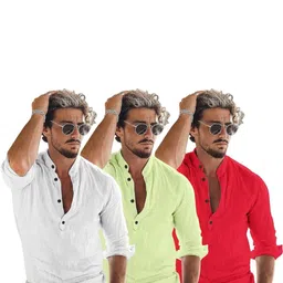 Bellstone Men Multi Cotton Solid Casual Shirts-picture-25