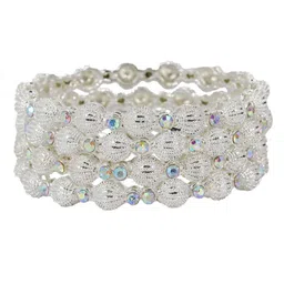NMII Set of 4 Silver-Plated Stone-Studded Bangles image 3