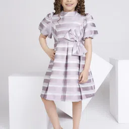 Peppermint Girls Striped Fit and Flare Knee Length Dress-picture-26