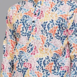 Bought First Men Geometric Printed Indie Prints Kurta image 2