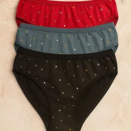 FiveFlag Pack of 3 Printed Mid-Rise Hipster Briefs-picture-48