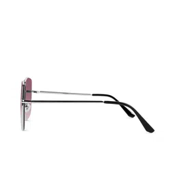 Woggles Unisex Purple Lens & Silver-Toned Oversized Sunglasses with image 4