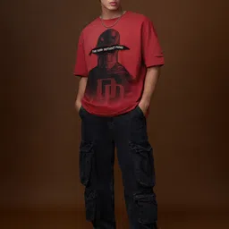 The Souled Store Men Daredevil Graphic Printed Round Neck Pure Cotton Relaxed Fit T-shirt image 4