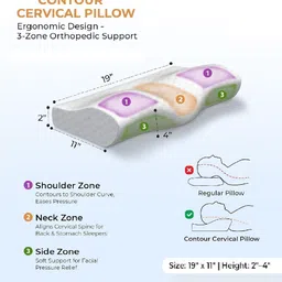 NP-HVRD Memory Foam Contour Cervical Neck Pillow image 4