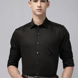 Arrow Manhattan Slim Fit Textured Pure Cotton Formal Shirt-image-6