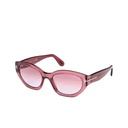 Tom Ford Women Pink Lens & Purple Cateye Sunglasses with-picture-24