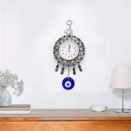 Archies Silver-Toned & Blue Sacred Evil Eye Wall Clock-picture-51
