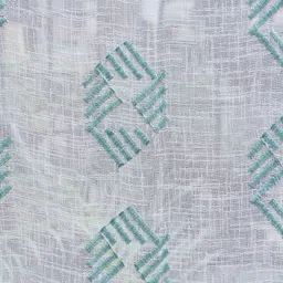 Parda Online White & Green 2 Pieces Self Design Sheer Long Door Curtain image 5