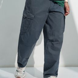 HIGHLANDER Men Loose Fit Cotton Cargos Trouser-picture-16