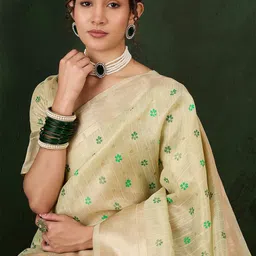 Leeza Store Ethnic Motifs Printed Organza Banarasi Saree-picture-11