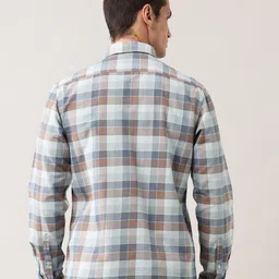 Arrow Sport Checked Button-Down Collar Slim Fit Casual Cotton Shirt image 2