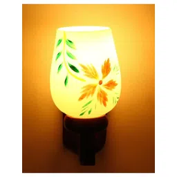 1ST TIME Multicoloured & White Printed Wood Traditional Wall Lamp image 3