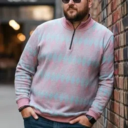 AUSTIVO Men Argyle Printed Pullover image 5