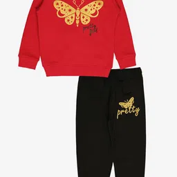 Bodycare Kids Girls Printed Sweatshirt With Joggers-picture-50
