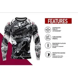 AKIBA Men Printed Moisture Wicking Compression T-shirt image 3