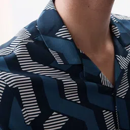 Marks & Spencer Geometric Printed Lapel Collar Shirt image 2