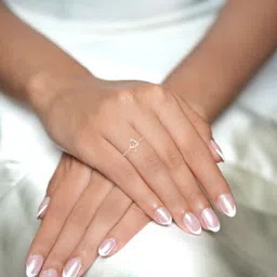 BHIMA 18Kt BIS Hallmark 750 Purity Rose Gold Duo Prism Diamond Ring image 4